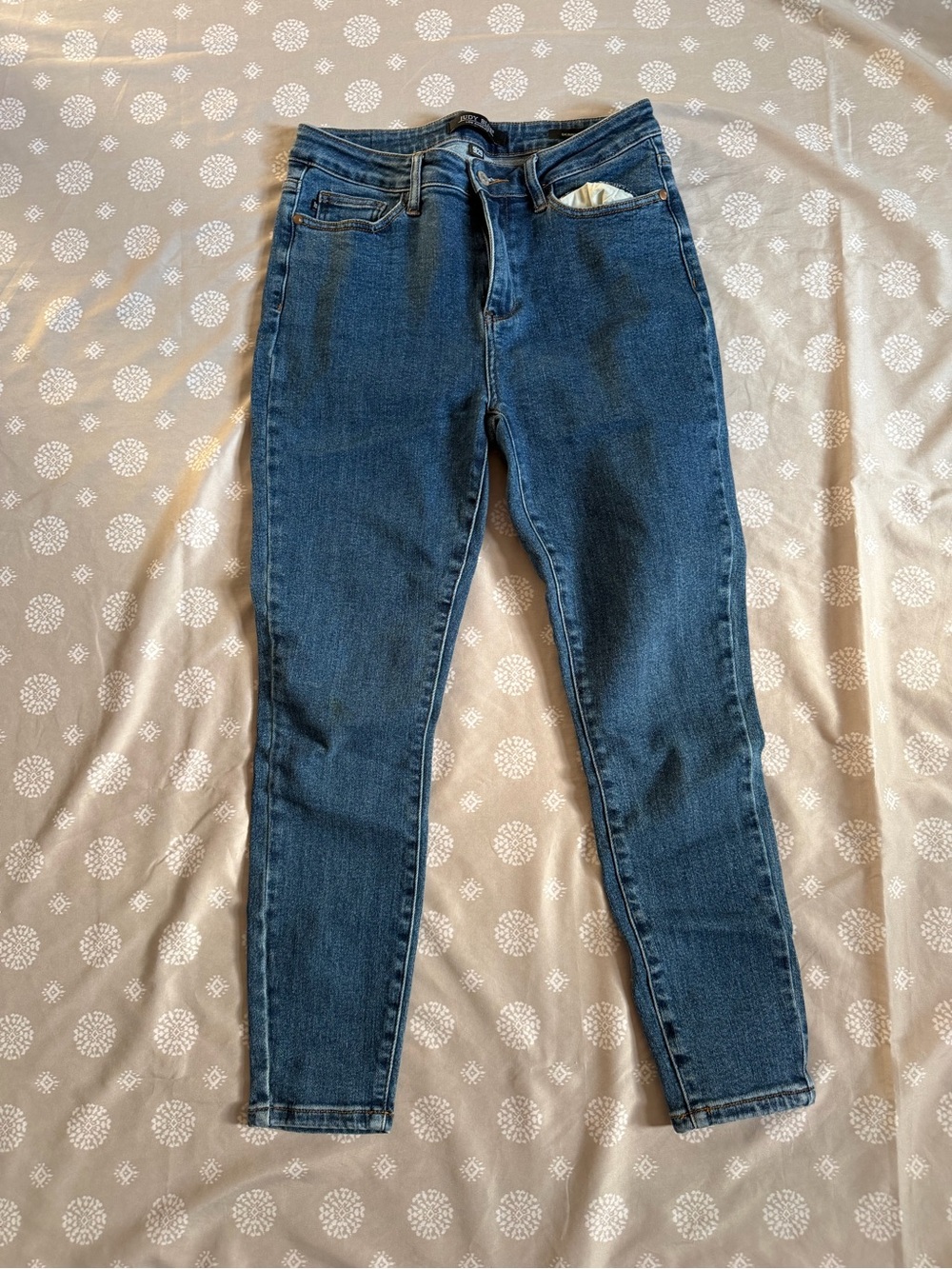 Judy Blue Women's Skinny Jeans in Dark Blue Denim